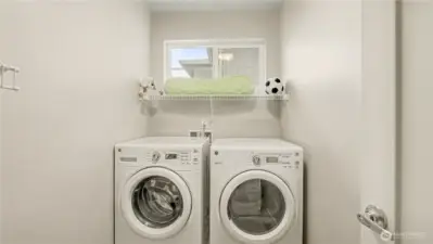 Upstairs laundry room.