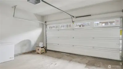 Spacious 2-car garage for secure parking and extra storage.