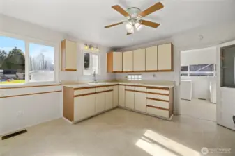 Kitchen- View from Bathroom entrance