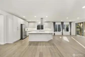 Kitchen and dining view