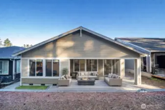 Virtually Staged Back porch