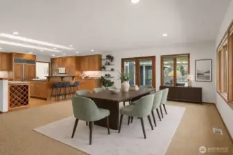 Dining off Kitchen in Main House, Virtually Staged