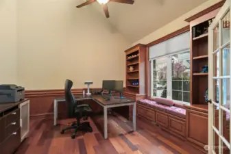 Executive office with quality built-in cabinets