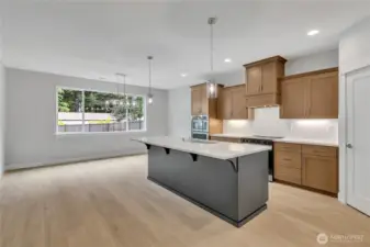 Gorgeous kitchen with custom built cabinets.