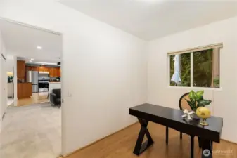 No need to convert a bedroom to an office; this home comes with a flex space den/office/bonus room just off of the family room.