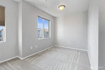 Extra space in the primary bedroom. Perfect for office, workout area, nursery.