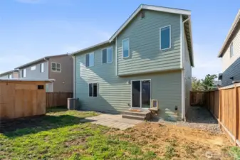 Fully fenced-in back yard