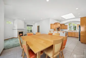 Another view showing how open the floor plan is for the living spaces.