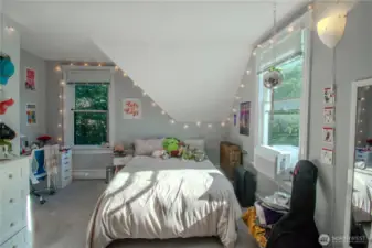 One of three upstairs bedrooms.