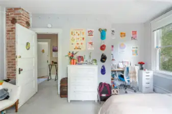 One of three upstairs bedrooms.
