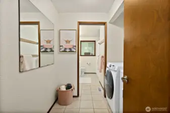 Laundry room and bathroom
