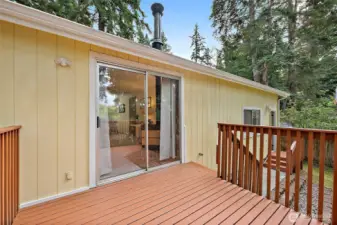 Sliding doors to the backdeck
