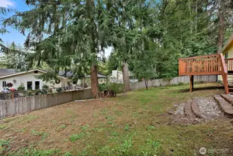Good sized backyard