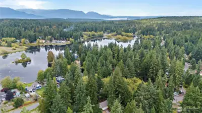 Lake and Olympic mountains.