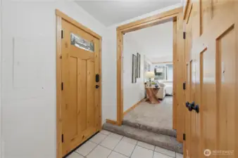 Entry with hall closet