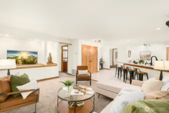 Spacious family room .