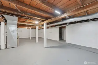 800 Square Foot unfinished basement.