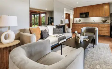 Lower level bonus room with kitchenette