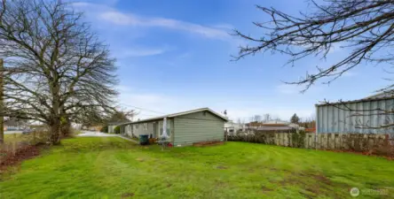 Wider view of the lot and duplex