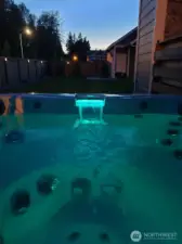 How about this—a mood set by soft lighting, the tranquil sound of bubbling water, and the gentle rhythm of a waterfall. Won’t you relax here?