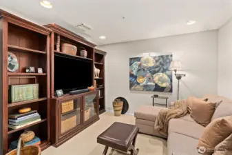 One of the highlight features of this residence is the home office/media room. Its generous space and versatile layout make this condo truly stand out, offering the perfect spot for work, entertainment, or hobbies.