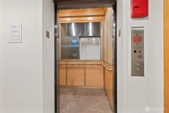 A major perk for future owners: The Waterside features a recently modernized elevator, adding convenience and extra value for residents and buyers alike.