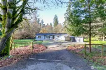 Lovely 3 bedroom plus den home on 4.77 acres. Property includes carport, shed and outbuildings and no HOA.