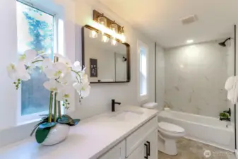 Primary bedroom bathroom off bedroom.