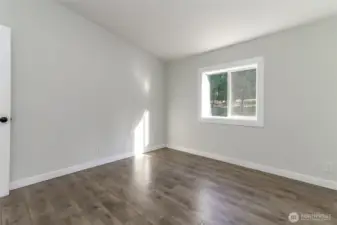 This is the office/ flex room/ craft room/ gym or??? It's the first room off of the family room and has no closet.