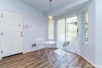 dining room out to patio