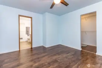 primary with walk in closet