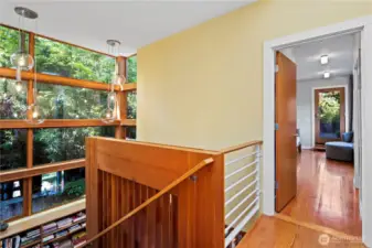 The light is gorgeous through this open staircase