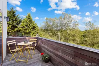 Upper primary private deck - perfect for your morning coffee!