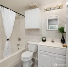 Lower level full bath.