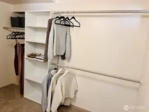 Primary Downstairs Main Bedroom Closet