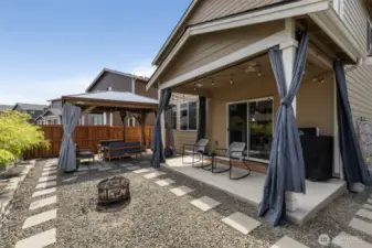Covered patio and gazebo area
