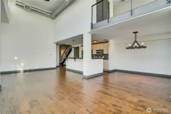 Wide open kitchen, dining and living. Home has been immaculately kept