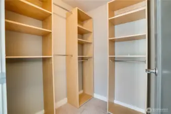 Walk-in primary closet