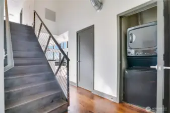 Heading upstairs to the loft.