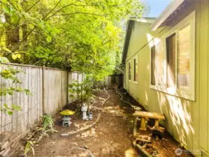 Secret garden on the side of the house, very private, very tranquil.