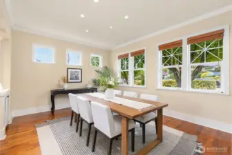 Back towards the front of the house, you'll find the formal dining area. This room could accommodate a lot more seating!