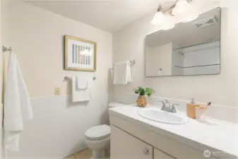 Full bath on the lower level.
