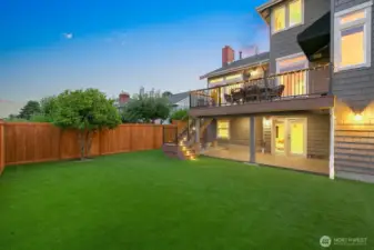 Note the outdoor living spaces - the deck above, and the room below!