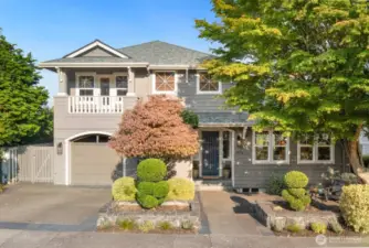 Attached garage is tall with plenty of space for larger vehicles.