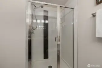 3/4 bathroom right next to the primary bedroom.