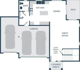 Image is a rendering. Photographs are for illustrative purposes only. Features, finishes, interior/exterior colors, landscaping and floorplan shown may vary from actual homes built