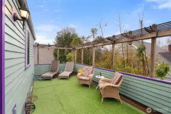 Private outdoor deck off master bedroom.