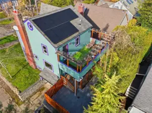 View of solar panels