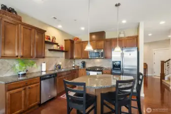 Ample cupboard and counter space, too!