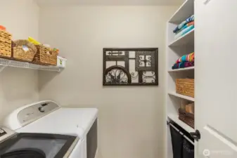 Convenient upper-level laundry room.